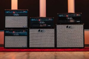 PRS Archon Classic head on an Archon 2x12 cabinet in the Black Paisley limited edition covering